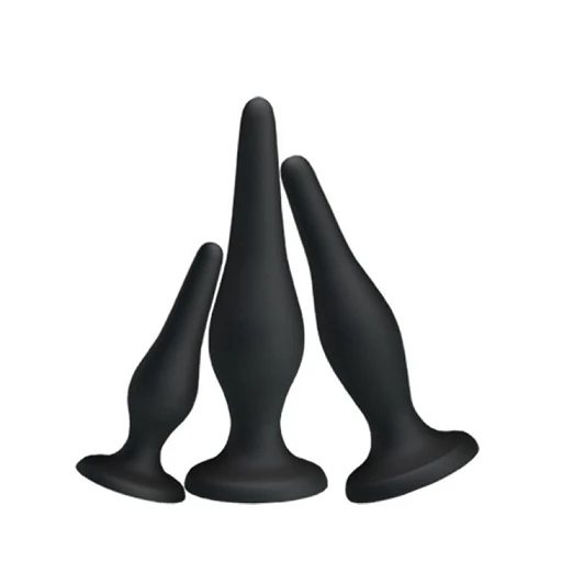 Korek analny Mini Anal Kit - silikon, zestaw 3 — zdjęcie 5