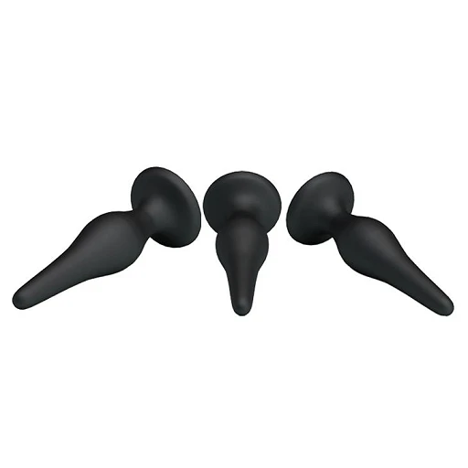 Korek analny Mini Anal Kit - silikon, zestaw 3 — zdjęcie 6