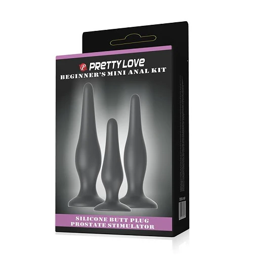 Korek analny Mini Anal Kit - silikon, zestaw 3 — zdjęcie 8