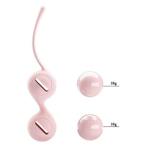 Kulki gejszy Kegel Tighten Up I – silikonowe, różowe — zdjęcie 5