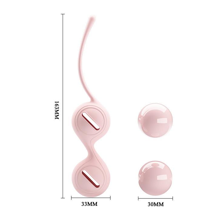 Kulki gejszy Kegel Tighten Up I – silikonowe, różowe — zdjęcie 6
