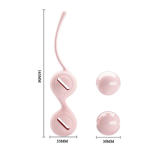 Kulki gejszy Kegel Tighten Up I – silikonowe, różowe — zdjęcie 6