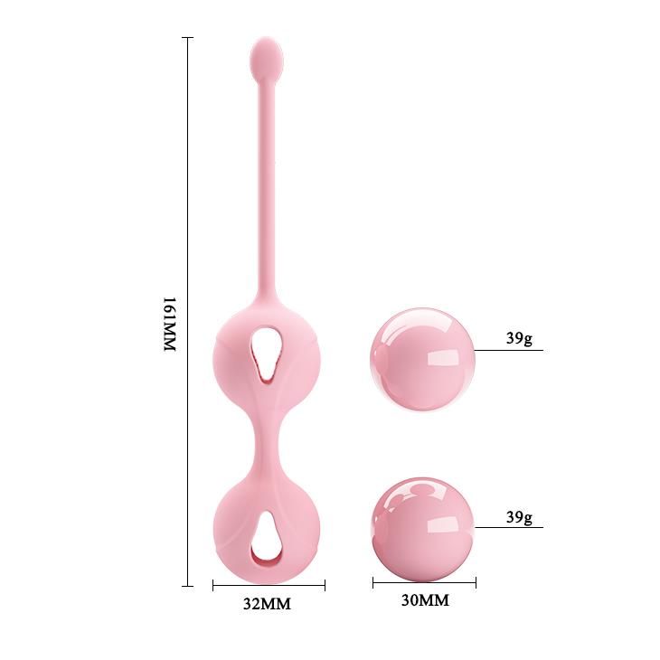 Kulki gejszy Kegel Tighten Up II - silikon, różowe — zdjęcie 5