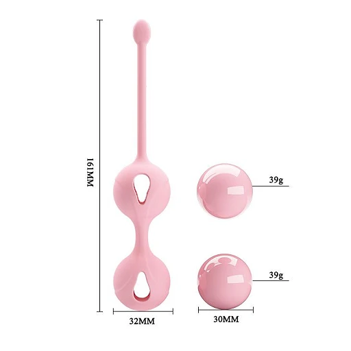 Kulki gejszy Kegel Tighten Up II - silikon, różowe — zdjęcie 5