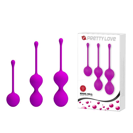 Zestaw kulek Kegel Ball Purple - zestaw 3 szt.