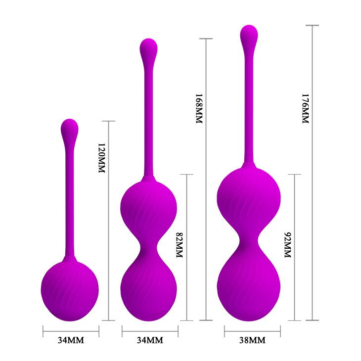 Zestaw kulek Kegel Ball Purple - zestaw 3 szt. — zdjęcie 7