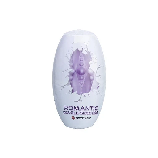 Masturbator jajko Romantic – dwustronne tekstury, fiolet — zdjęcie 5