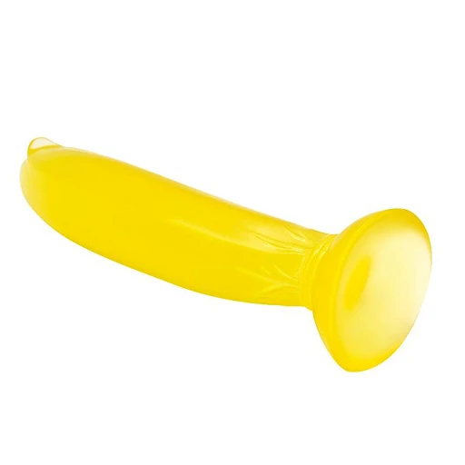 Dildo żelowe Passionate Fruit z przyssawką – żółte — zdjęcie 4
