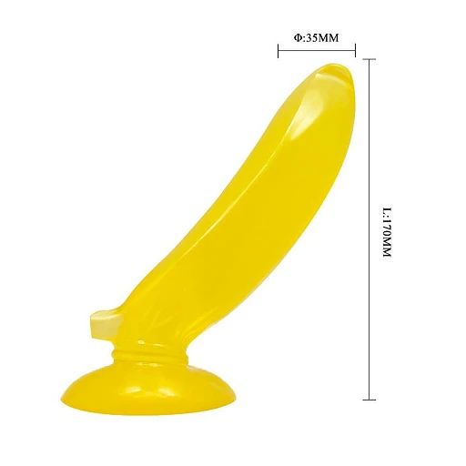 Dildo żelowe Passionate Fruit z przyssawką – żółte — zdjęcie 5