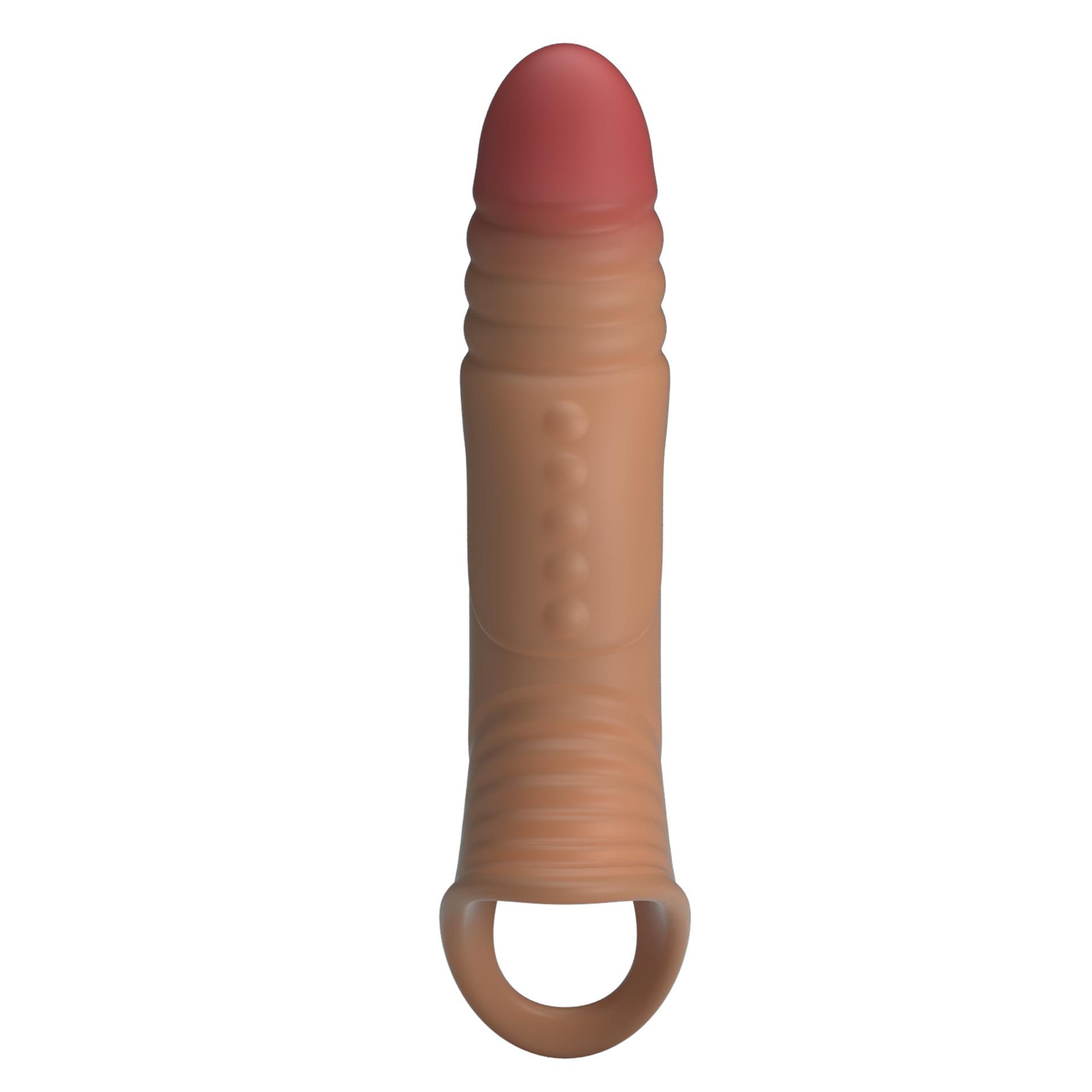 Nakładka na penisa Pretty Love – wibracje, TPE, 22 cm — zdjęcie 1