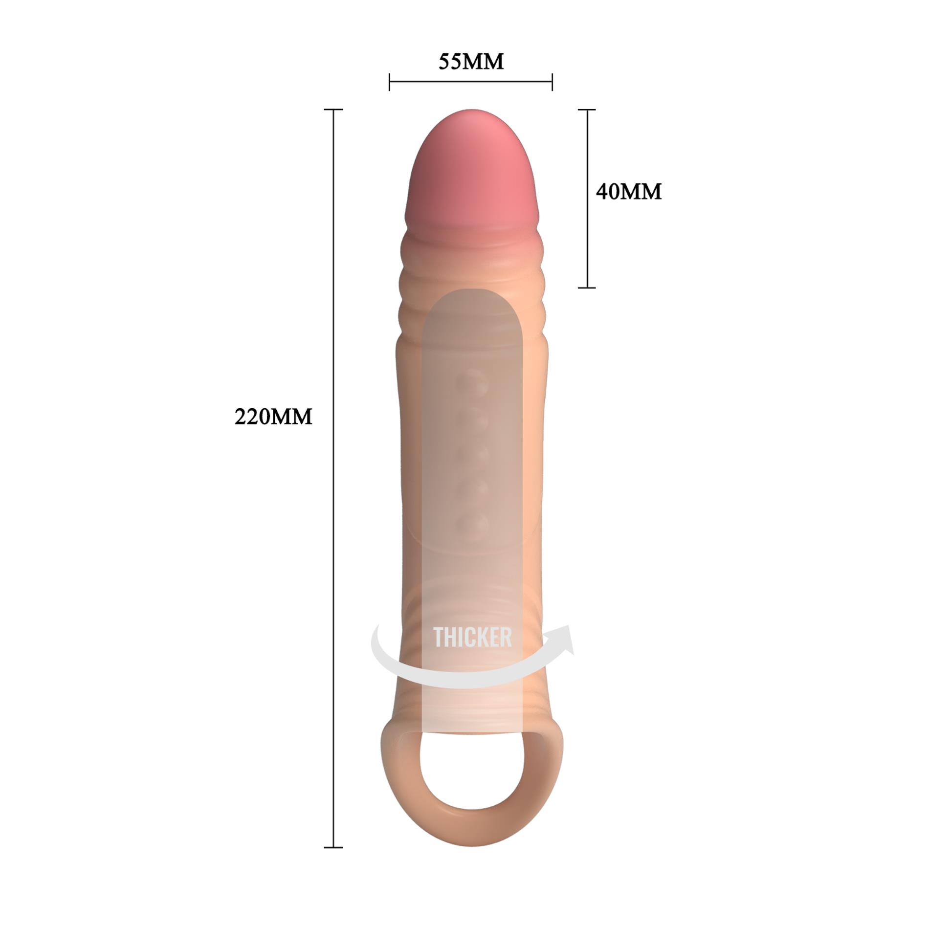 Nakładka na penisa Pretty Love BI-026241Z – wibracje, 22 cm — zdjęcie 8