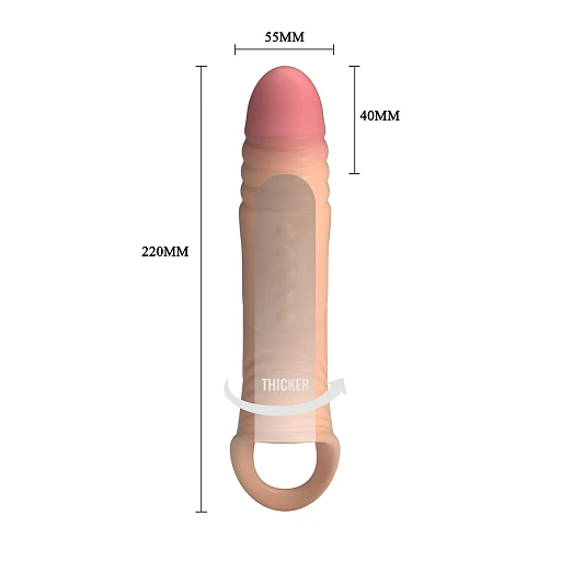 Nakładka na penisa Pretty Love BI-026241Z – wibracje, 22 cm — zdjęcie 8
