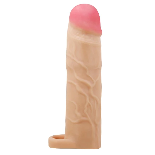 Nakładka na penisa Pretty Love Gerd – 7,6 cm dłużej, pętla na jądra
