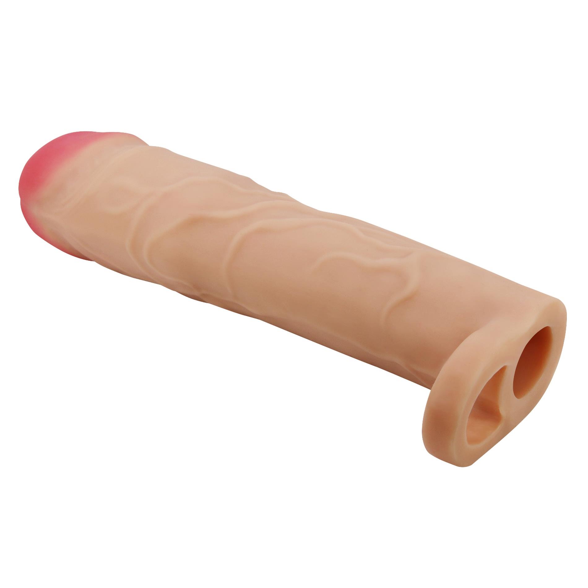 Nakładka na penisa Pretty Love Gerd – 7,6 cm dłużej, pętla na jądra — zdjęcie 4