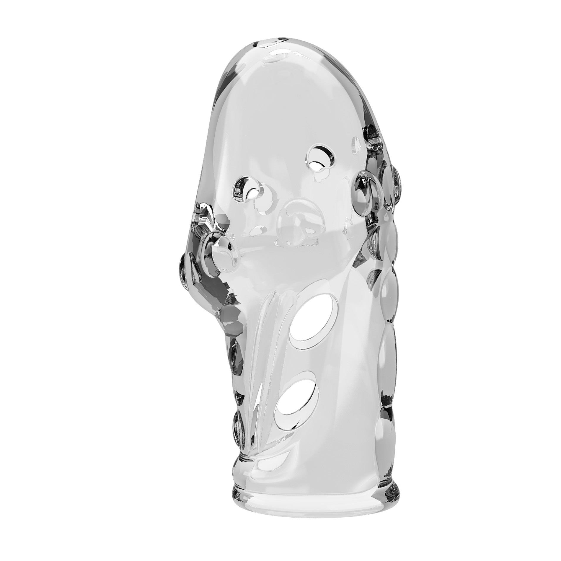 Nakładka na penisa Pretty Love Booker – przezroczysta, TPR, 8 cm — zdjęcie 4