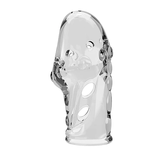 Nakładka na penisa Pretty Love Booker – przezroczysta, TPR, 8 cm — zdjęcie 4