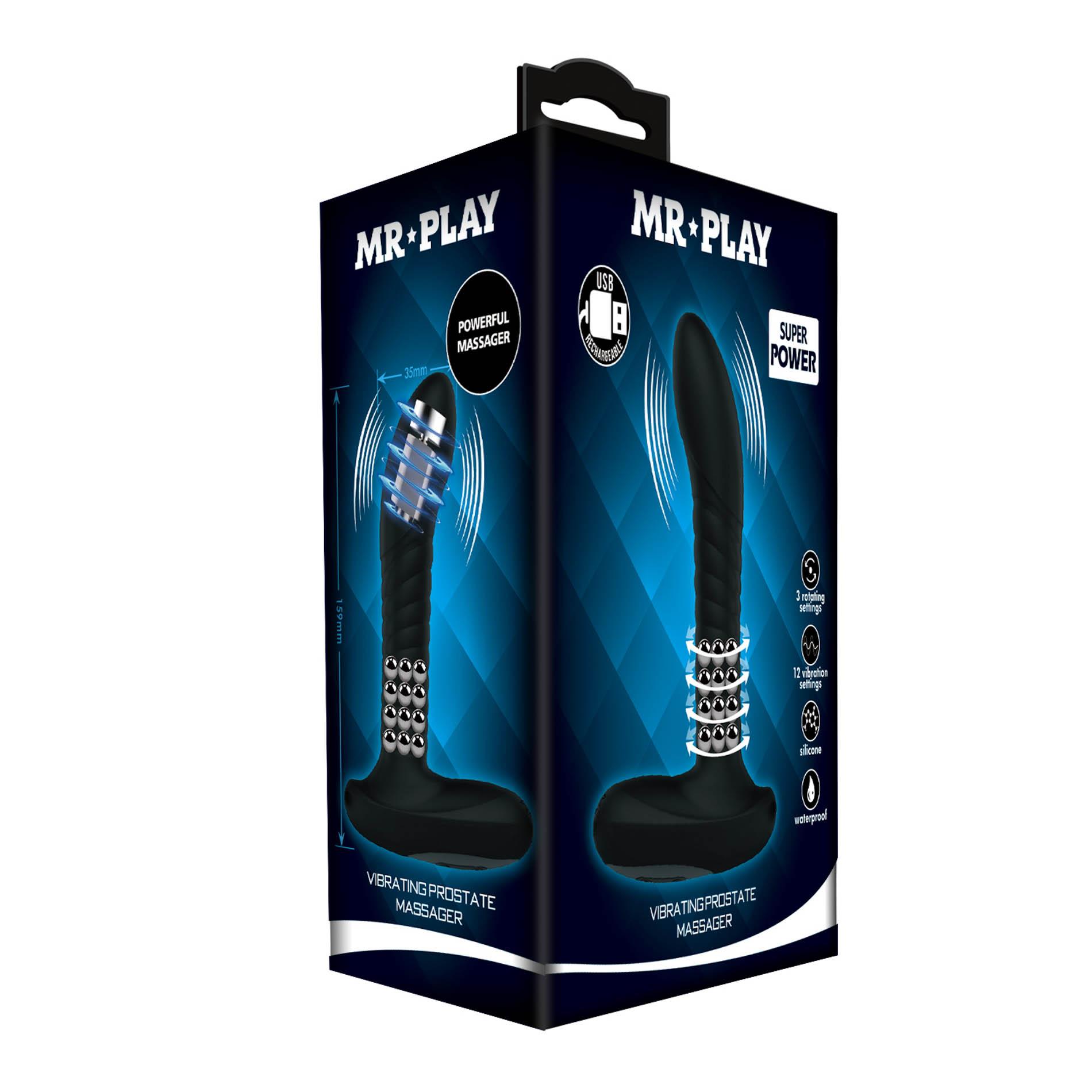 Masażer prostaty Mr Play Powerful - wibracje i rotacja — zdjęcie 6