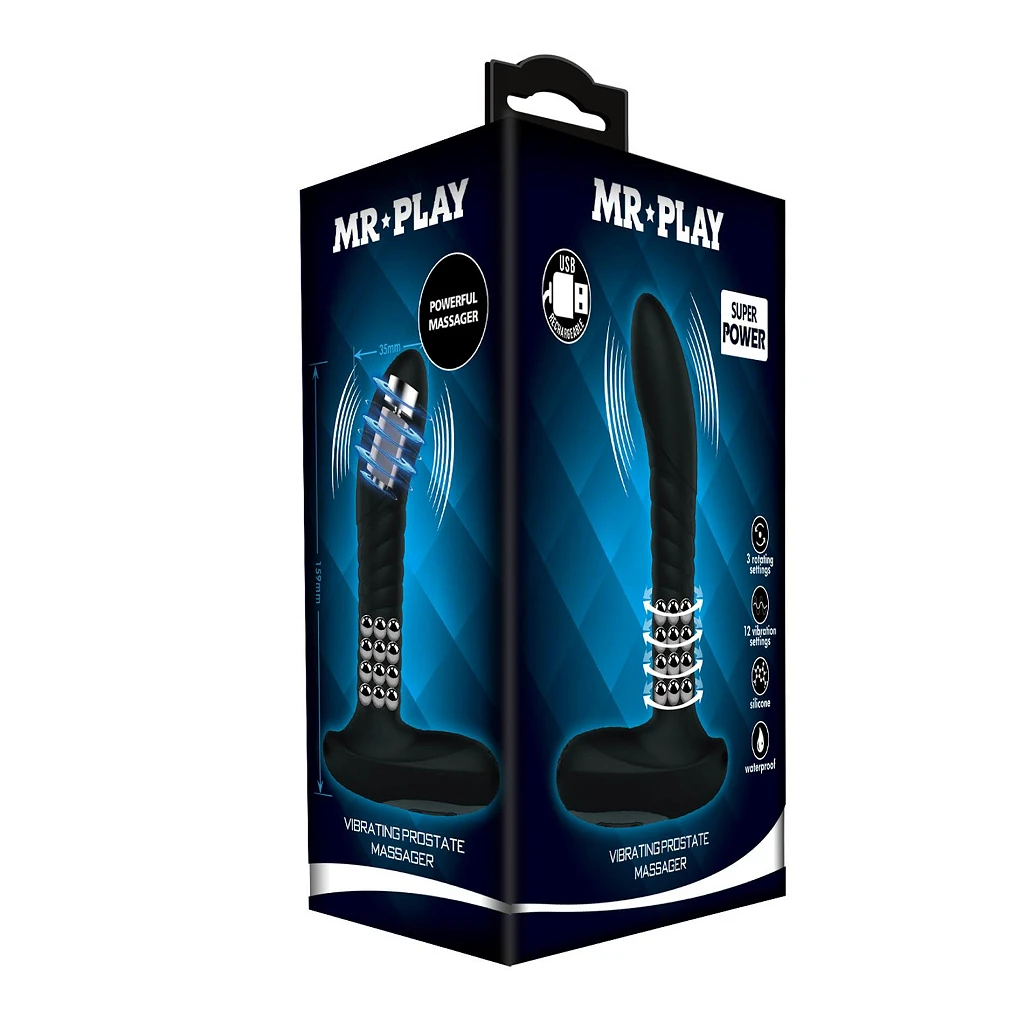 Masażer prostaty Mr Play Powerful - wibracje i rotacja — zdjęcie 6
