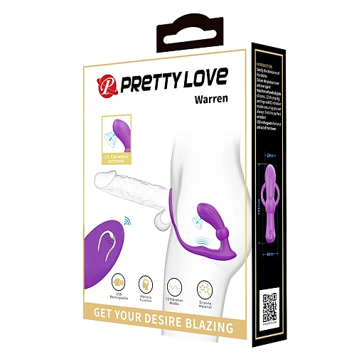Pierścień na penisa Pretty Love Warren – wibrujący korek, pilot — zdjęcie 11