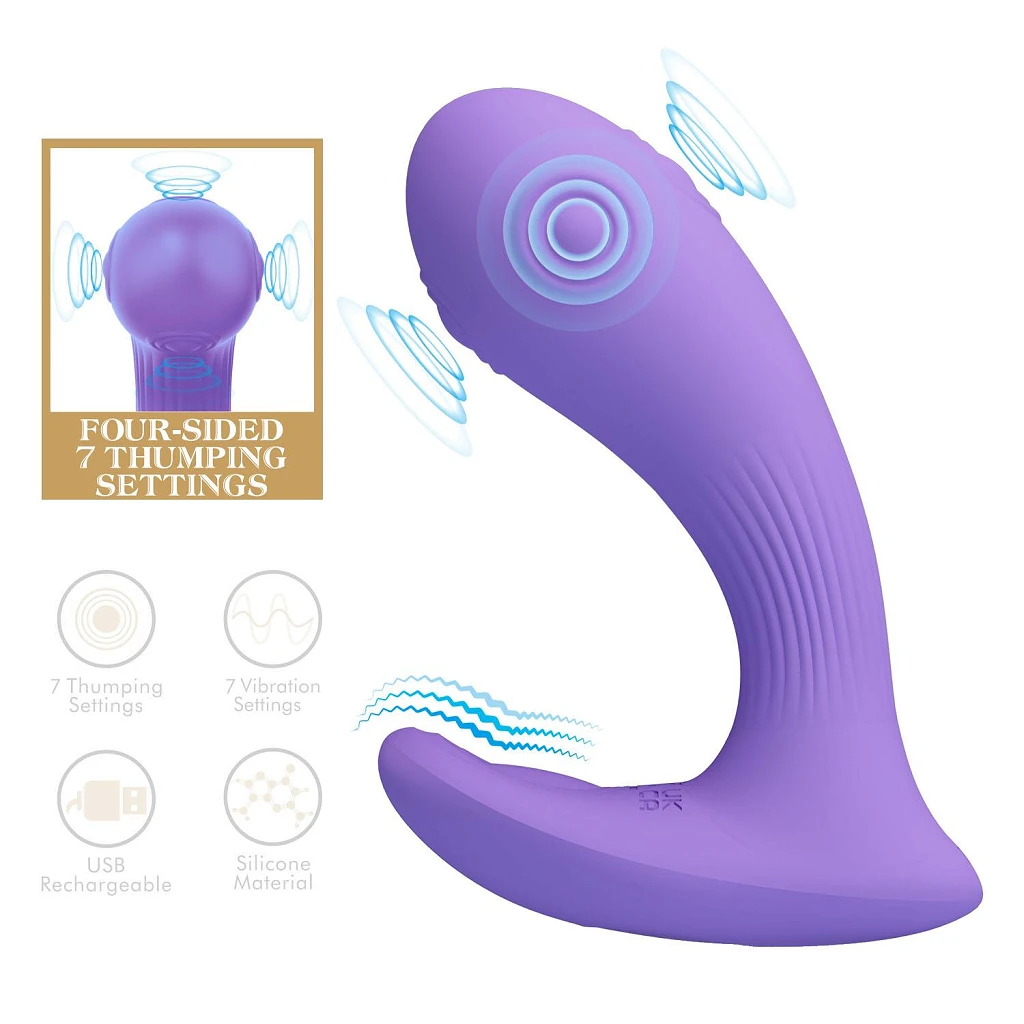 Wibrator Andromeda – silikonowy, 7 trybów, fioletowy — zdjęcie 2