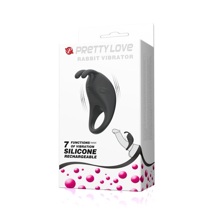 Pierścień erekcyjny Pretty Love – króliczek, 7 trybów wibracji — zdjęcie 9