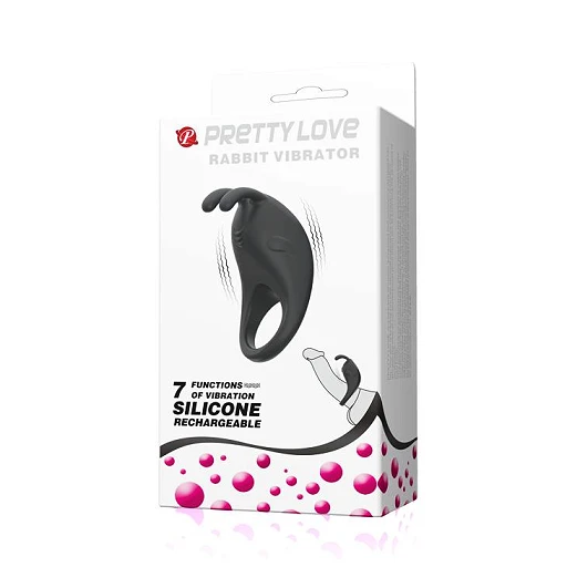 Pierścień erekcyjny Pretty Love – króliczek, 7 trybów wibracji — zdjęcie 9
