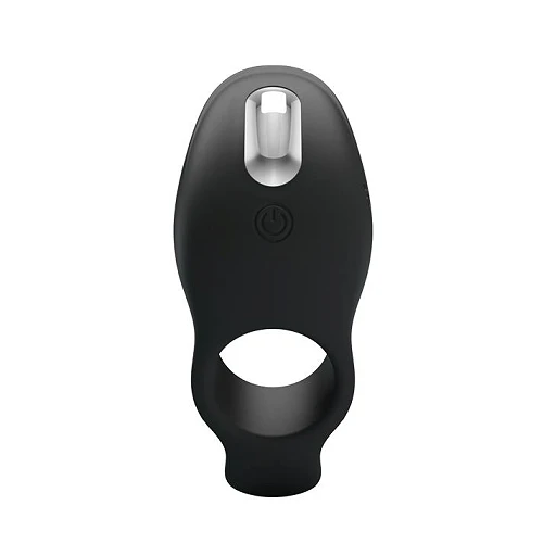 Pierścień erekcyjny wibracyjny Silicone 7-funkcji czarny — zdjęcie 2