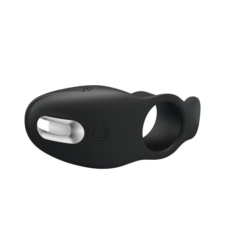 Pierścień erekcyjny wibracyjny Silicone 7-funkcji czarny — zdjęcie 4