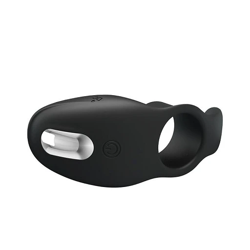 Pierścień erekcyjny wibracyjny Silicone 7-funkcji czarny — zdjęcie 4