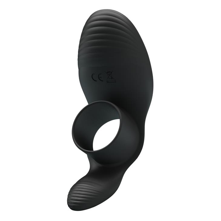 Pierścień erekcyjny wibracyjny Silicone 7-funkcji czarny — zdjęcie 5