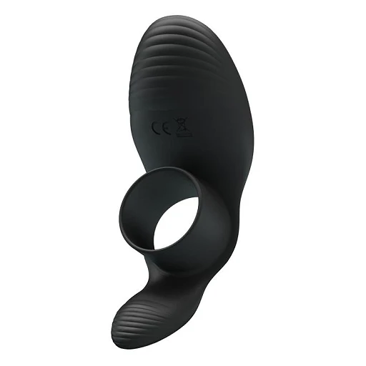 Pierścień erekcyjny wibracyjny Silicone 7-funkcji czarny — zdjęcie 5