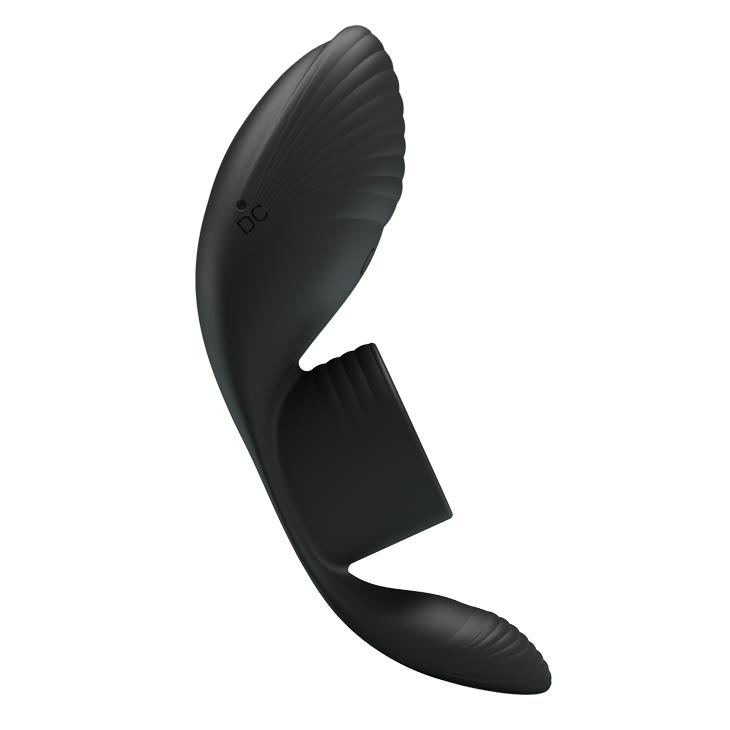 Pierścień erekcyjny wibracyjny Silicone 7-funkcji czarny — zdjęcie 6