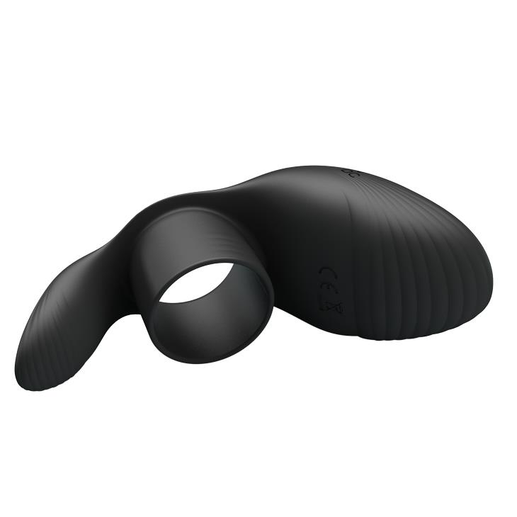 Pierścień erekcyjny wibracyjny Silicone 7-funkcji czarny — zdjęcie 7
