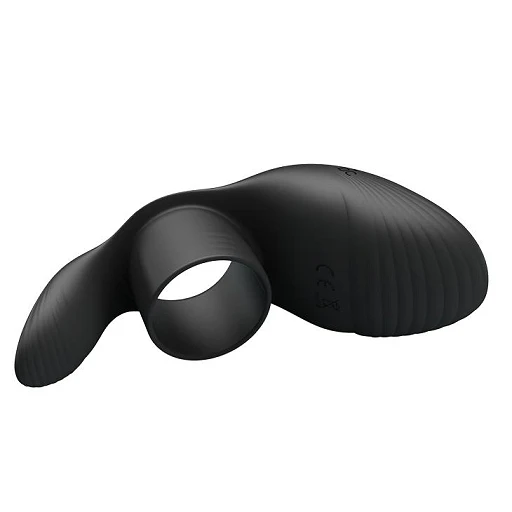 Pierścień erekcyjny wibracyjny Silicone 7-funkcji czarny — zdjęcie 7