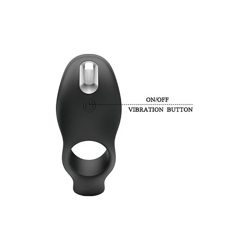 Pierścień erekcyjny wibracyjny Silicone 7-funkcji czarny — zdjęcie 9