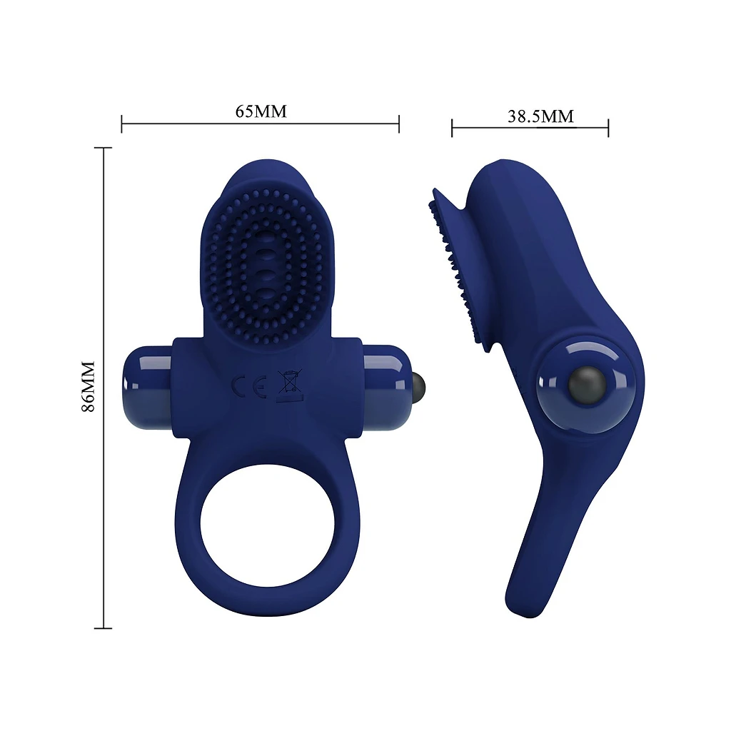 Pierścień erekcyjny wibracyjny Powerful Ring - silikon — zdjęcie 6