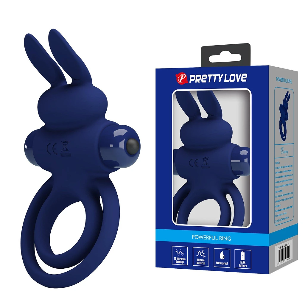 Pierścień erekcyjny wibracyjny Powerful ring - silikon