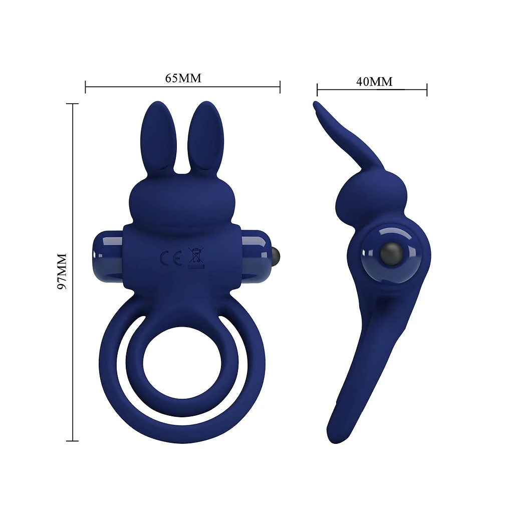 Pierścień erekcyjny wibracyjny Powerful ring - silikon — zdjęcie 6