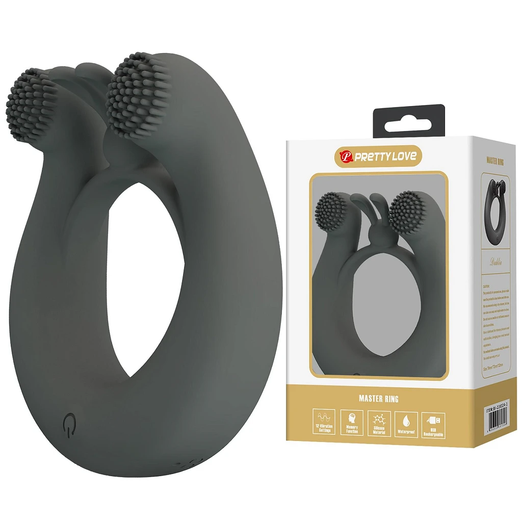 Pierścień erekcyjny wibracyjny Master Ring - silikon