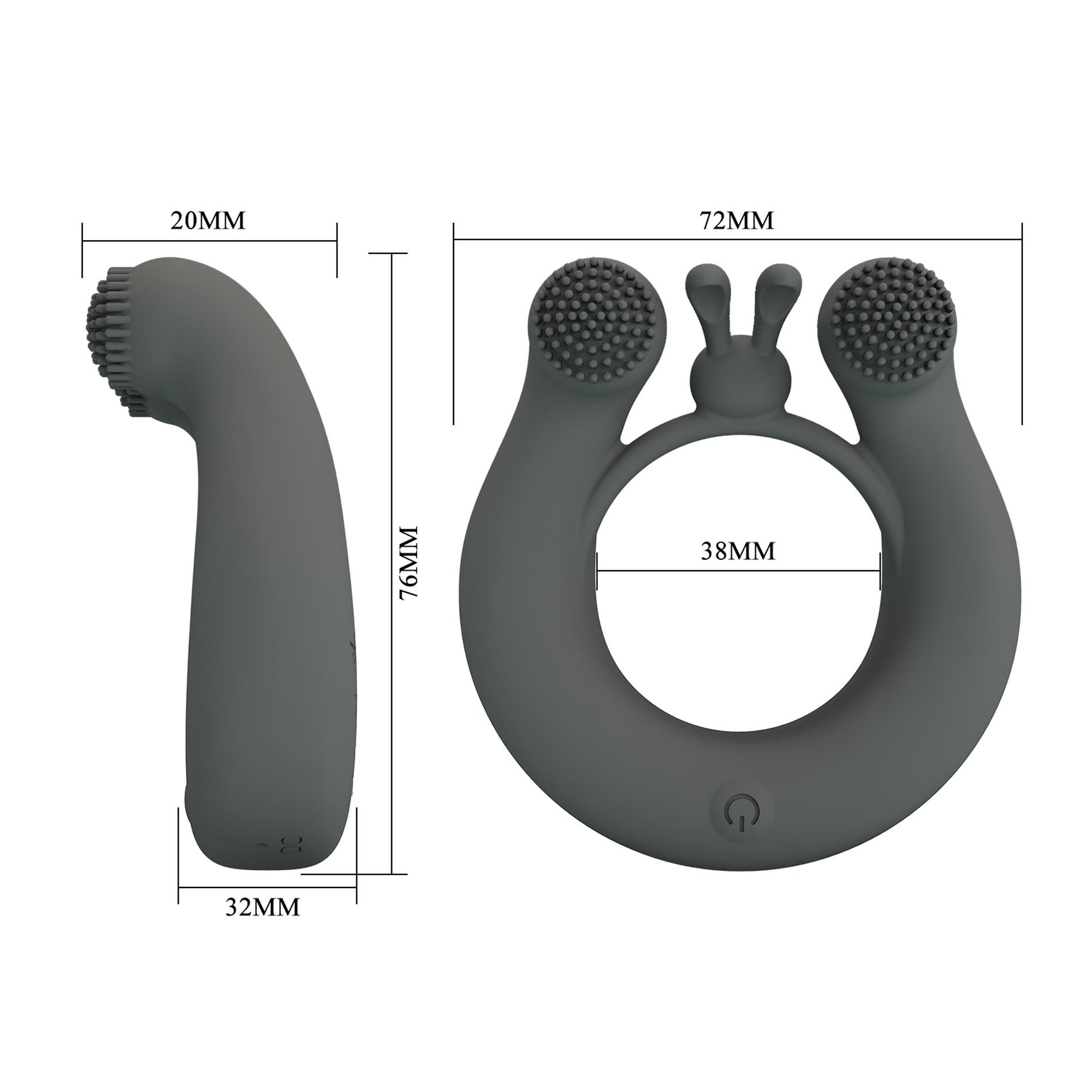 Pierścień erekcyjny wibracyjny Master Ring - silikon — zdjęcie 9
