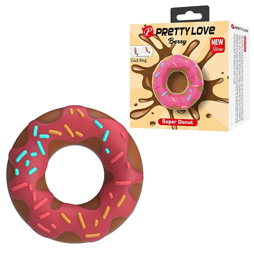 Pierścień erekcyjny Berry Super Donut - silikon
