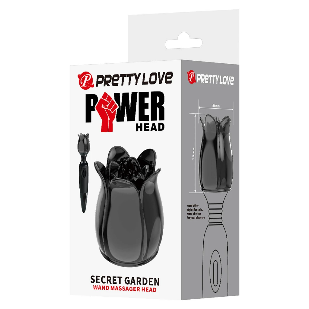 Nakładka Secret Garden do masażera różdżki – czarna — zdjęcie 9
