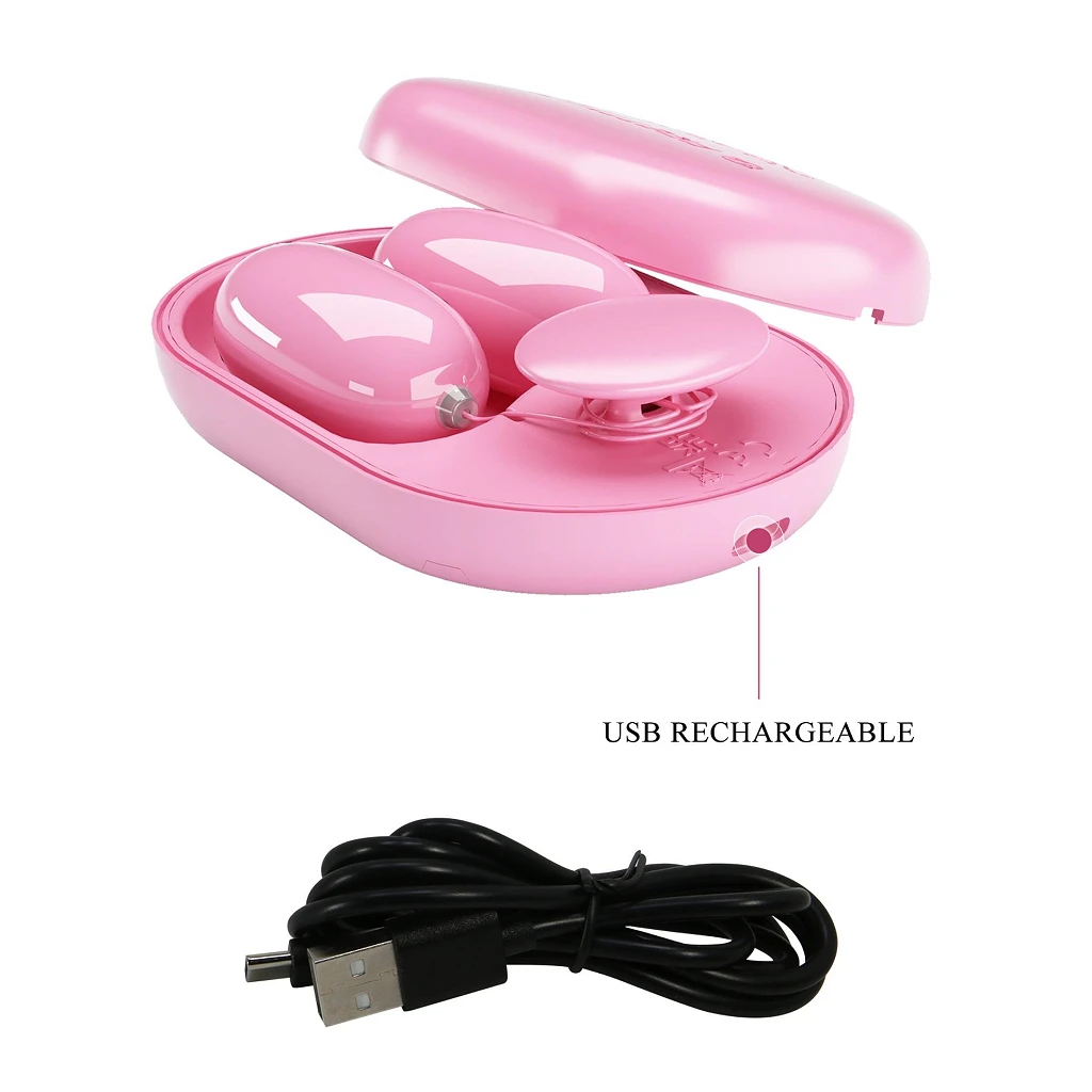 Wibrujące jajeczka Fun Box Pink – 12 trybów, pilot — zdjęcie 8