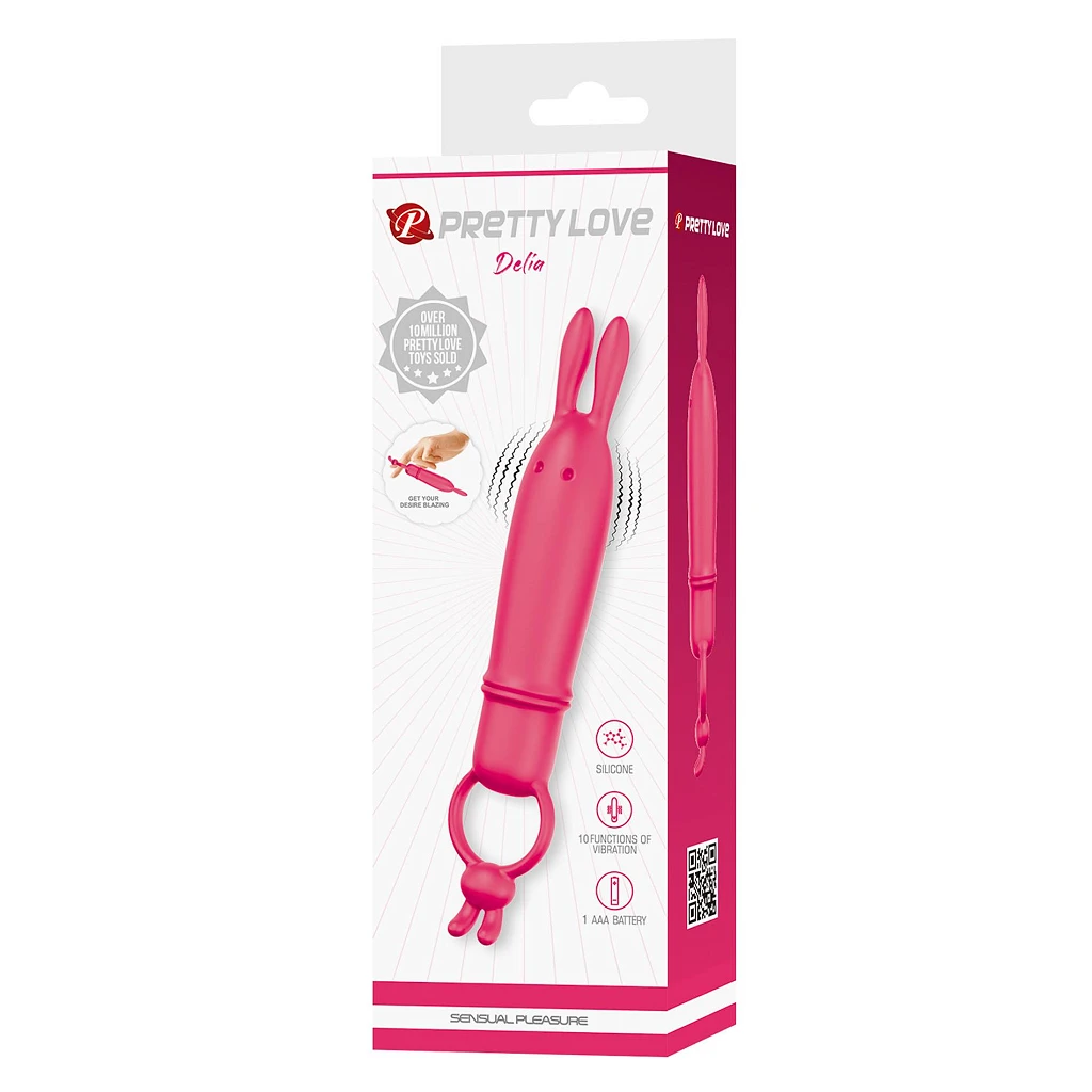 Wibrator Delia Vibrating Bunny – 10 trybów, wodoodporny — zdjęcie 9