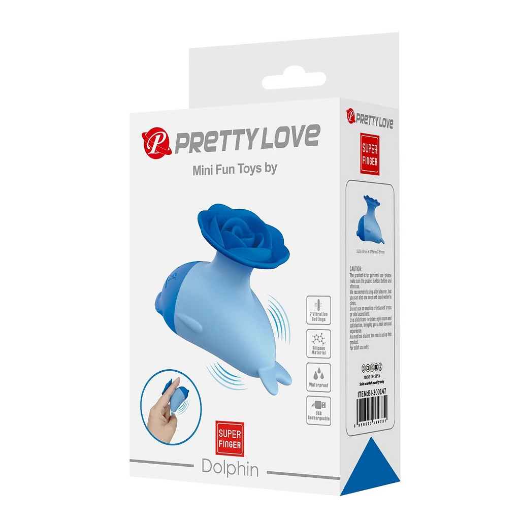 Stymulator łechtaczki Dolphin – mini, silikon, wodoodporny — zdjęcie 8