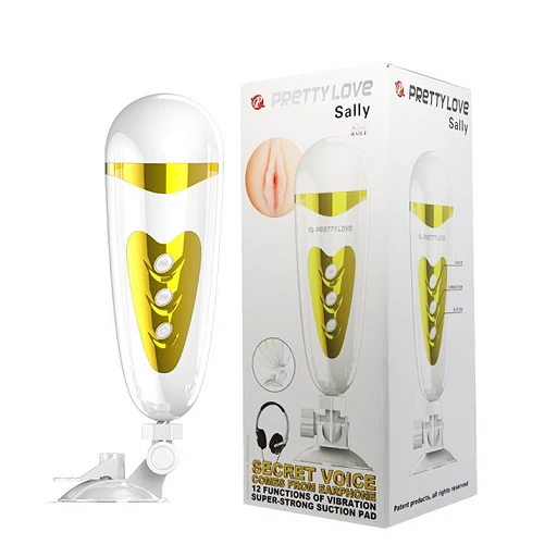 Masturbator Sally z wibracjami – 12 trybów, przyssawka — zdjęcie 9