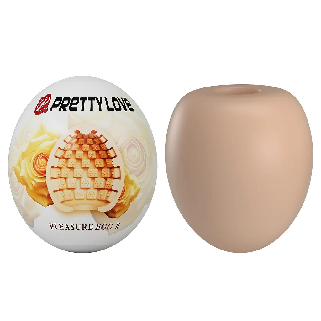 Masturbator Pleasure Egg II – elastyczna tuleja TPR — zdjęcie 3