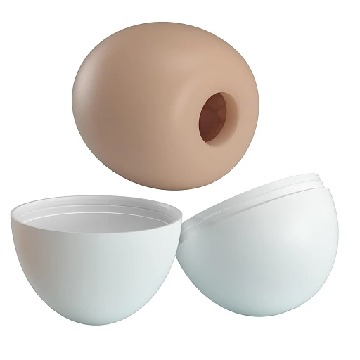 Masturbator Pleasure Egg II – elastyczna tuleja TPR — zdjęcie 6