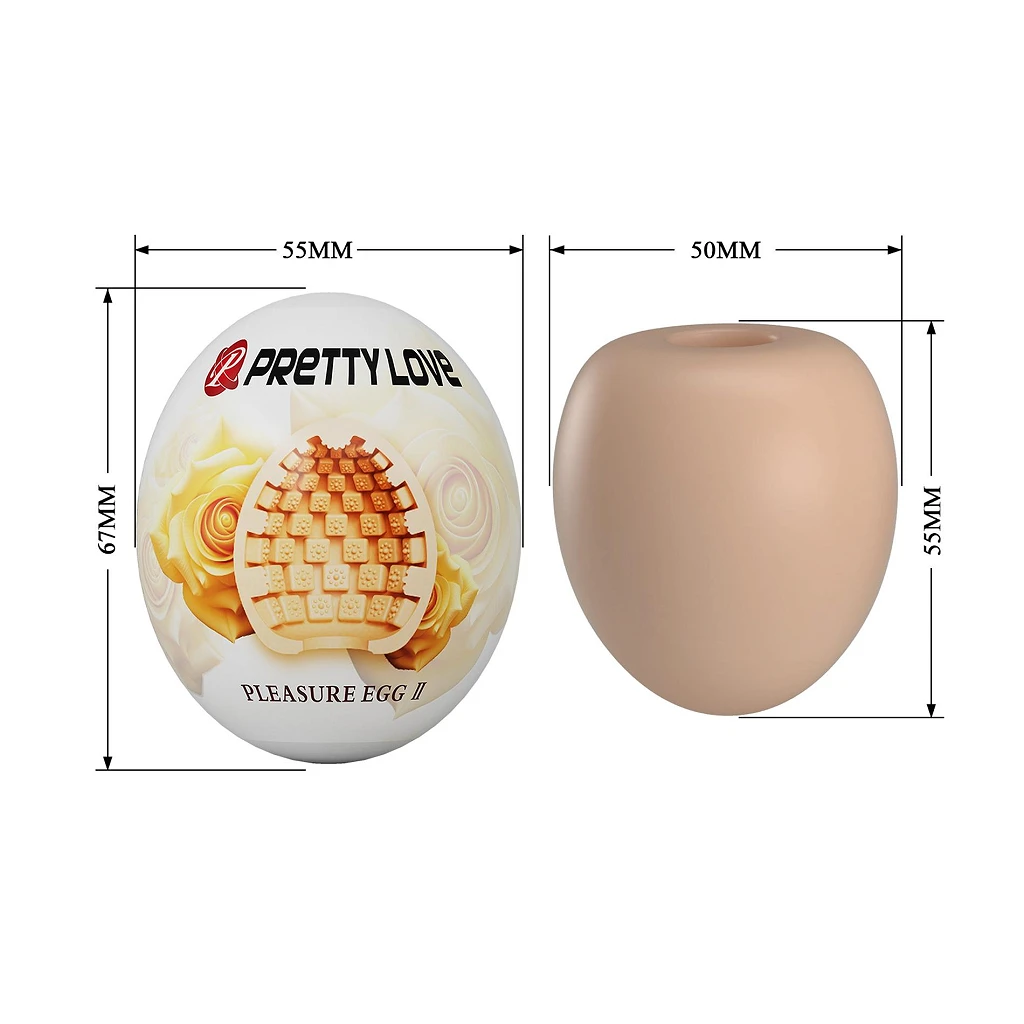 Masturbator Pleasure Egg II – elastyczna tuleja TPR — zdjęcie 7
