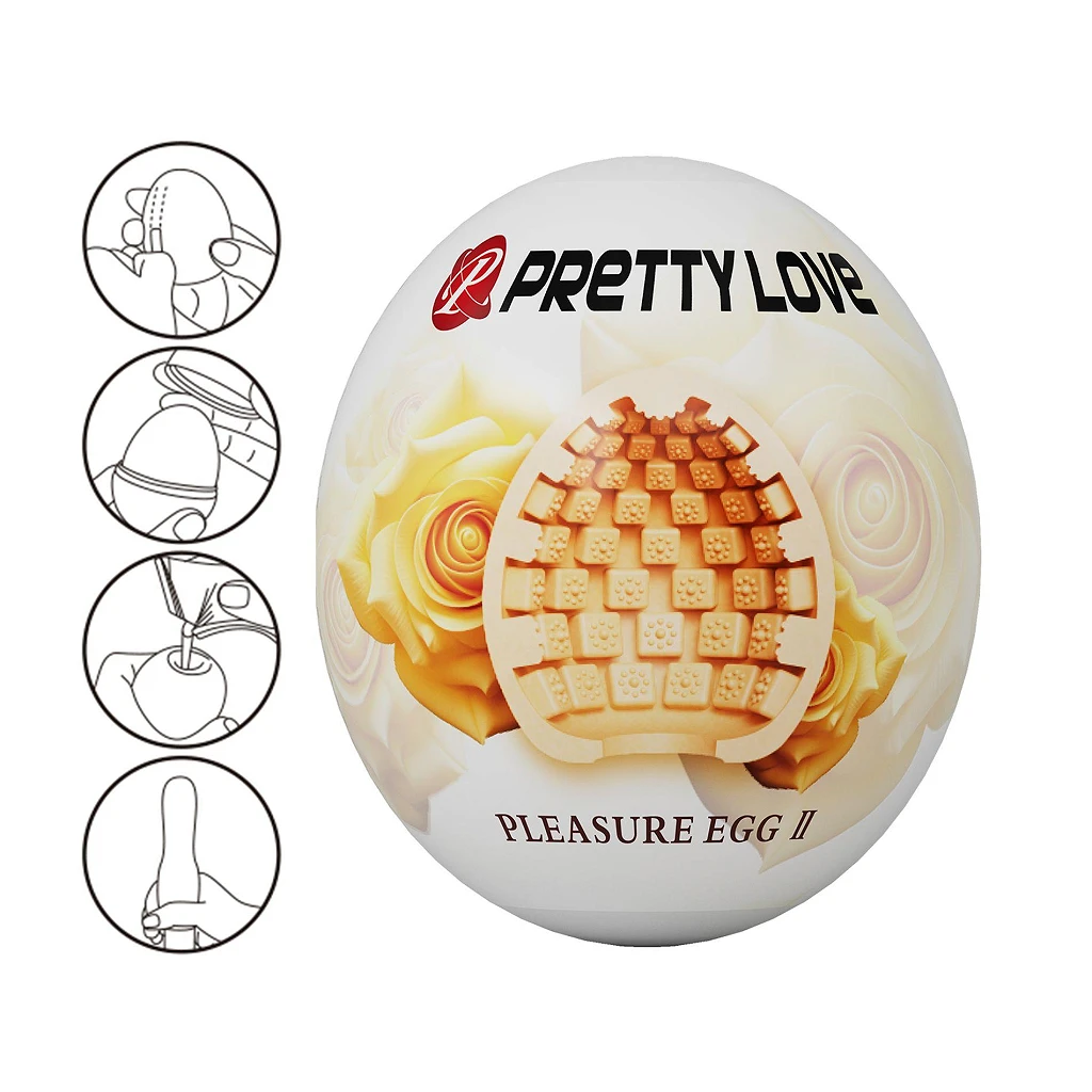 Masturbator Pleasure Egg II – elastyczna tuleja TPR — zdjęcie 8